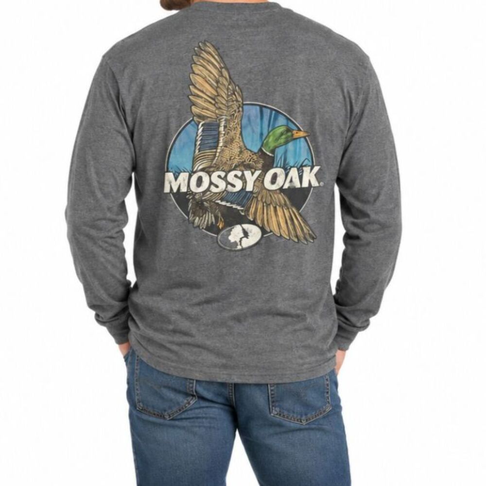 Mossy Oak Men’s Mallard Graphic Long Sleeve Tee | Size Large